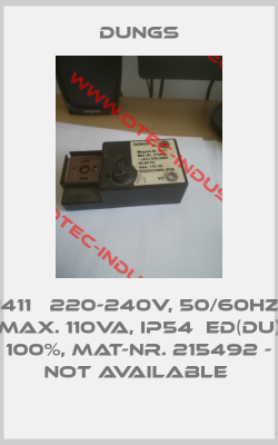 1411   220-240V, 50/60Hz, max. 110VA, IP54  ED(DU) 100%, Mat-Nr. 215492 - not available -big