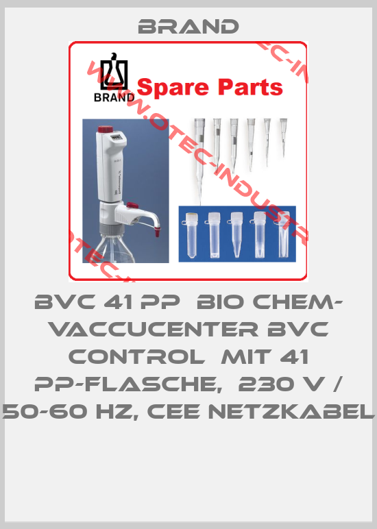 BVC 41 PP  Bio Chem- VaccuCenter BVC Control  mit 41 PP-Flasche,  230 V / 50-60 Hz, Cee Netzkabel -big