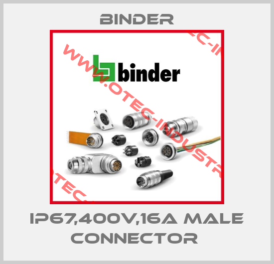 IP67,400V,16A Male connector -big