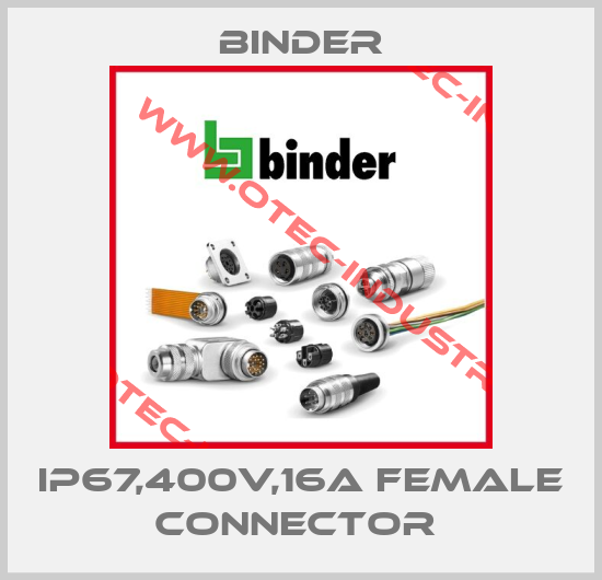 IP67,400V,16A Female connector -big
