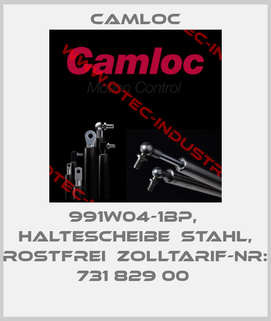 991W04-1BP,  Haltescheibe  Stahl, rostfrei  Zolltarif-Nr: 731 829 00 -big