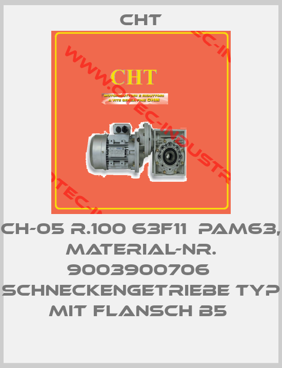 CH-05 R.100 63F11  PAM63, Material-Nr. 9003900706  Schneckengetriebe Typ  mit Flansch B5 -big
