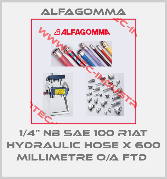 1/4" NB SAE 100 R1AT HYDRAULIC HOSE X 600 MILLIMETRE O/A FTD -big