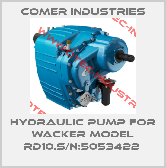 hydraulic pump for WACKER model RD10,S/N:5053422 -big