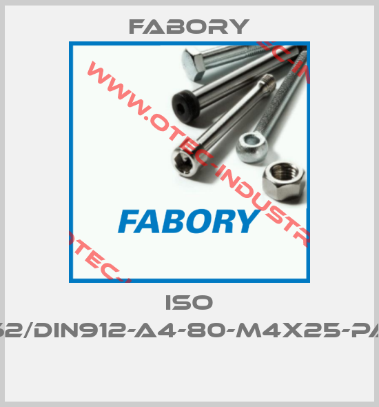 ISO 4762/DIN912-A4-80-M4X25-PASS -big