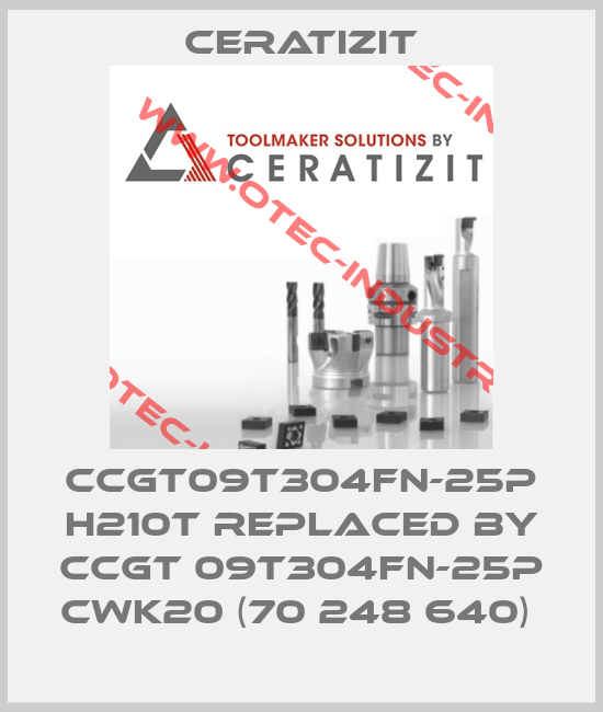CCGT09T304FN-25P H210T REPLACED BY CCGT 09T304FN-25P CWK20 (70 248 640) -big