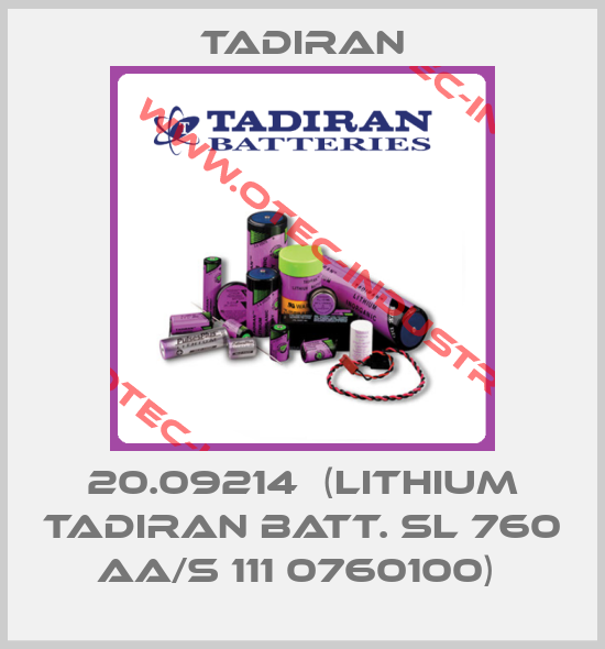 20.09214  (Lithium Tadiran Batt. SL 760 AA/S 111 0760100) -big