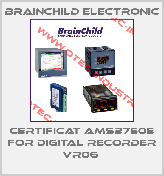 certificat AMS2750E for digital recorder VR06 -big